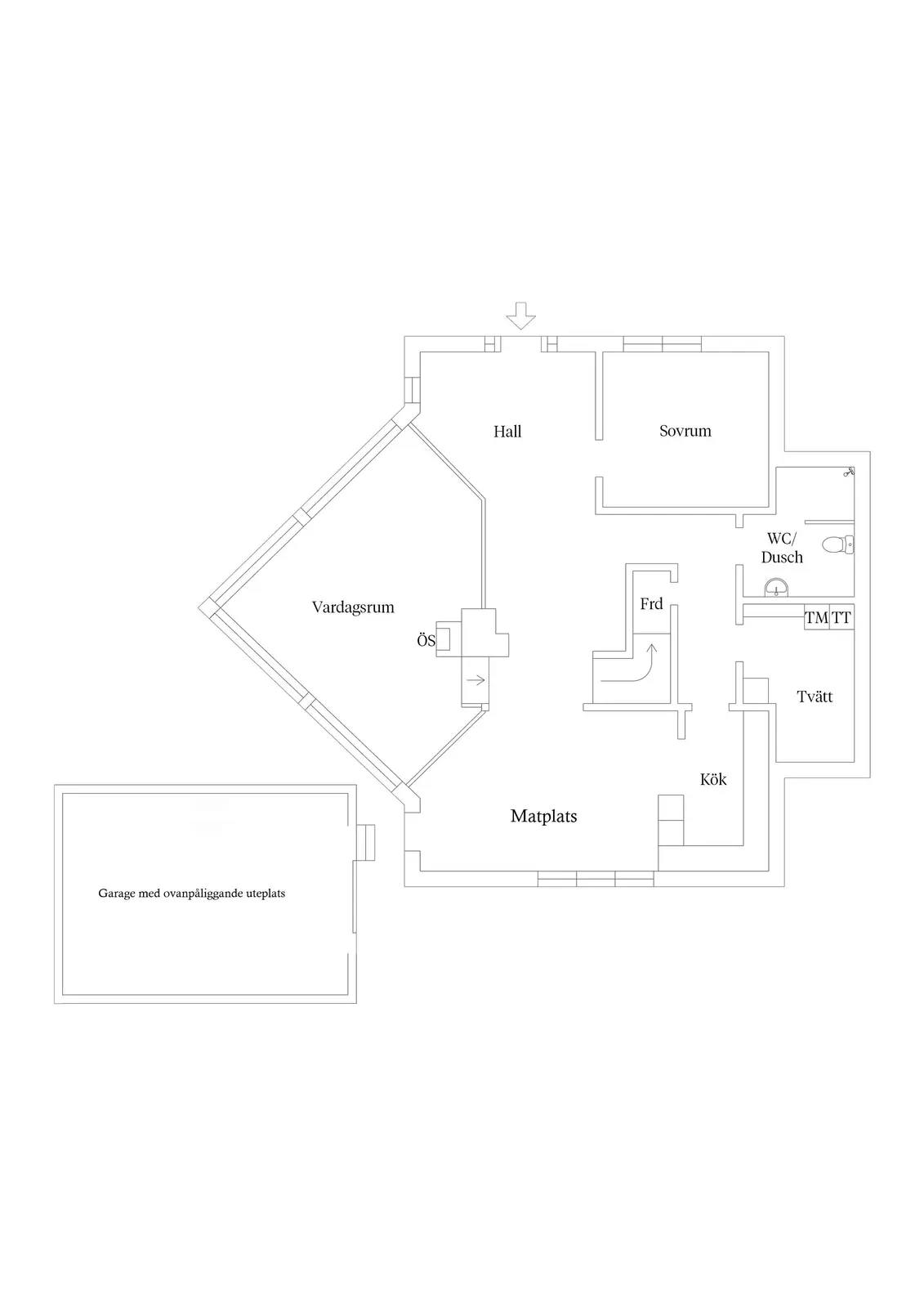 Planritning för Kavlevägen 27