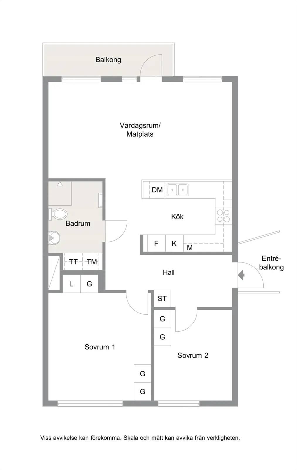 Floor plan for Dagvattengatan 8C