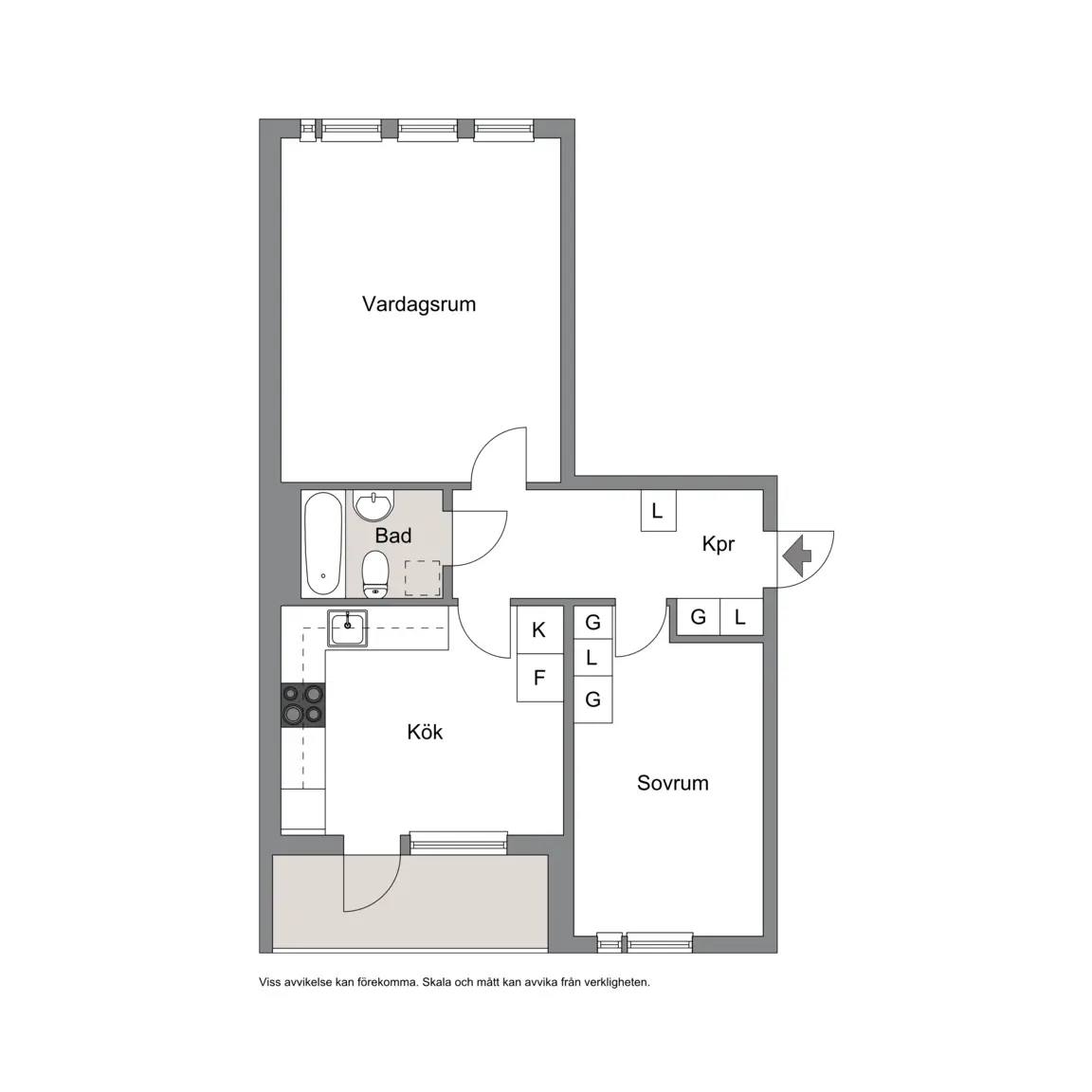 Floor plan for Vigelsjövägen 23 A Lgh 1001