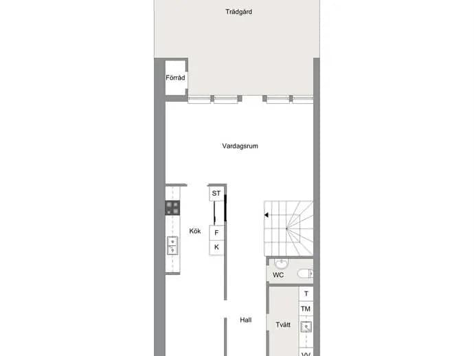 Planritning för Östra Långgatan 14B