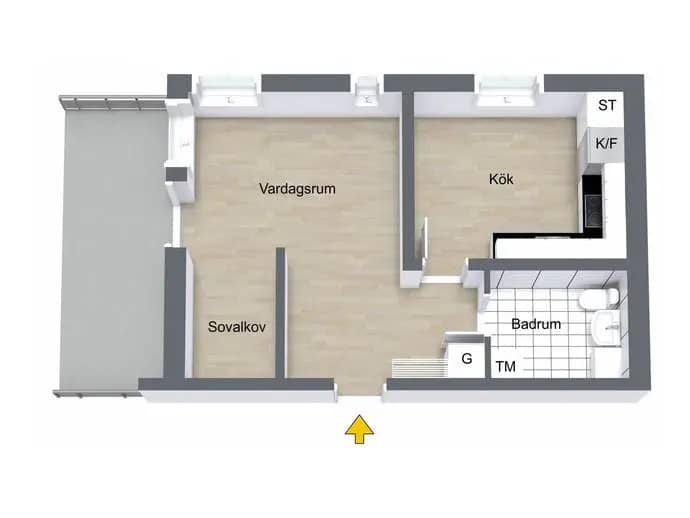 Floor plan for Västgötaresan 8