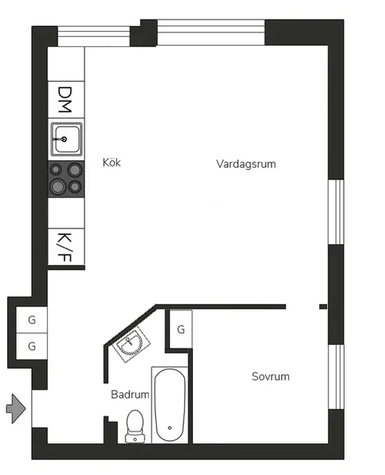Floor plan for Stagneliusvägen 28
