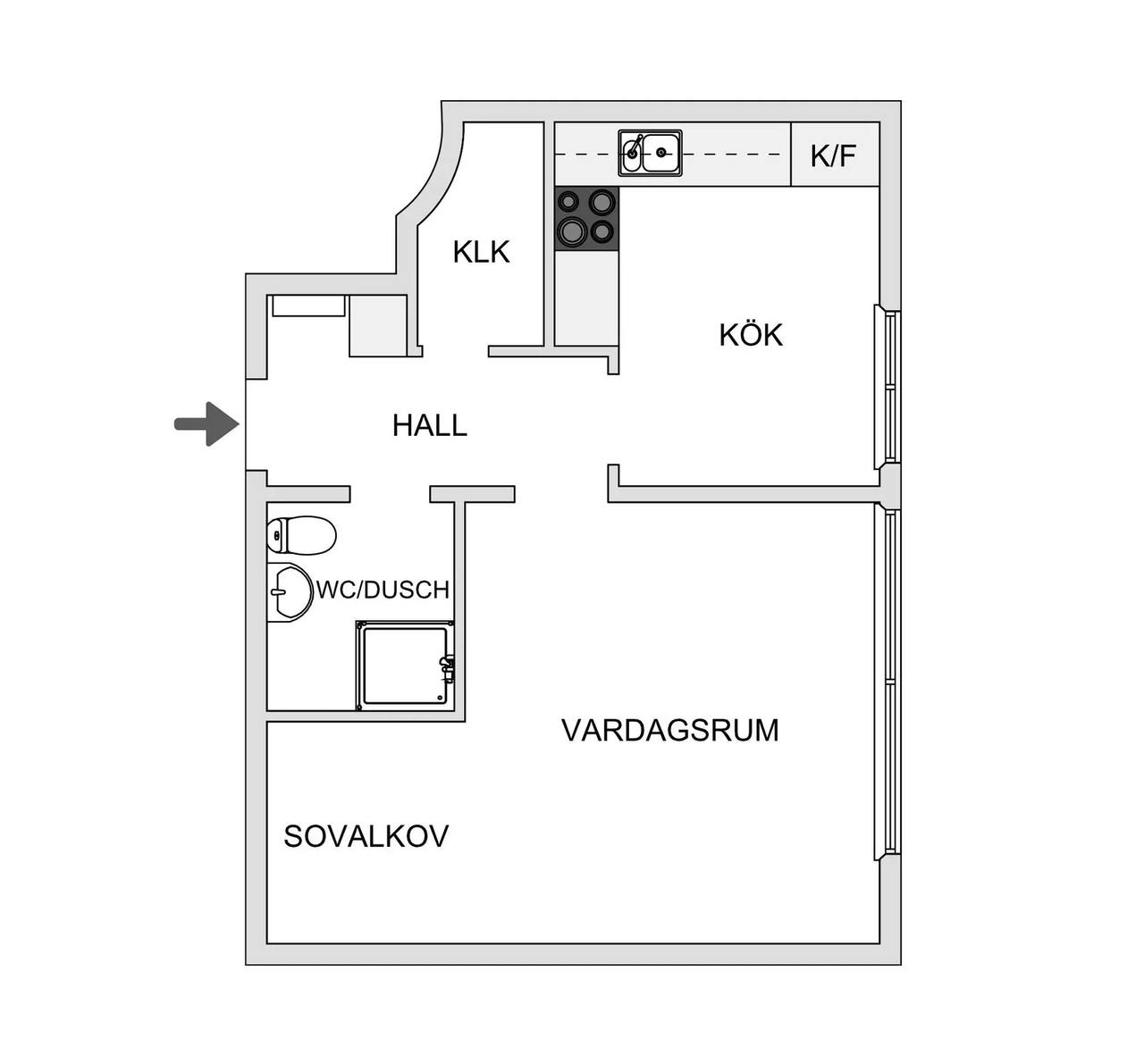 Planritning för Skönsbergsvägen 31C