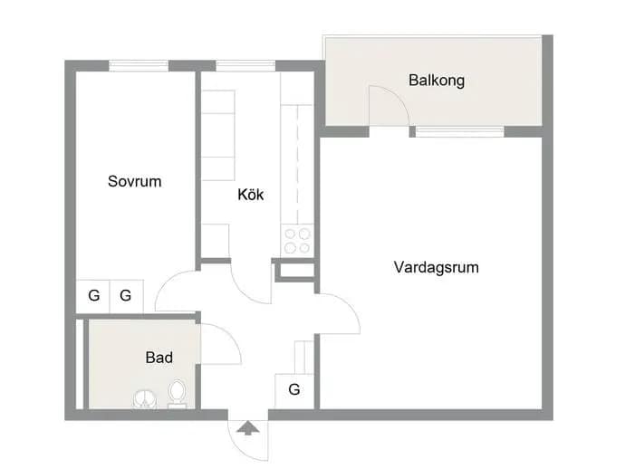 Floor plan for Serenadgatan 57