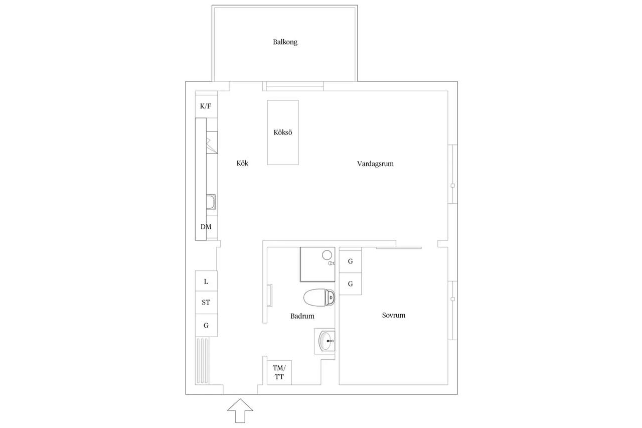Floor plan for Parternas Gränd 43