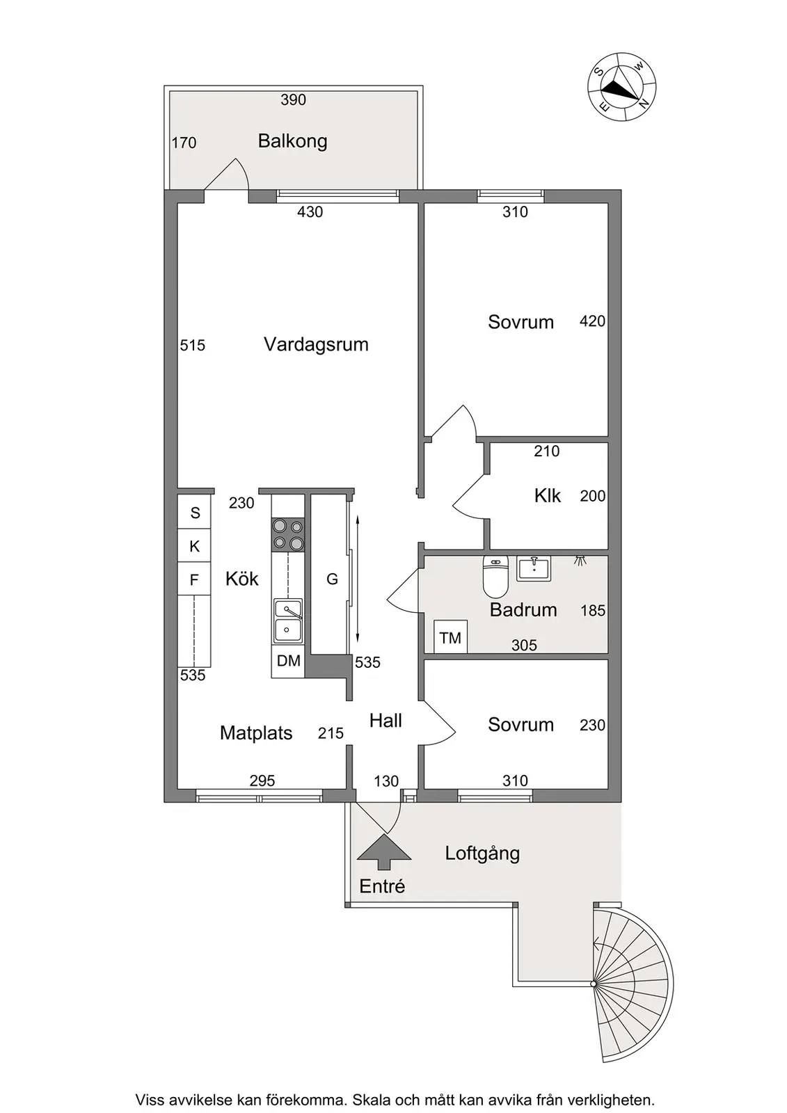 Planritning för Tuvgatan 4