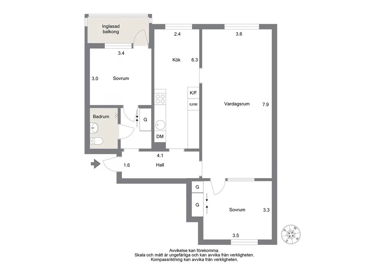 Floor plan for Frösängsvägen 96