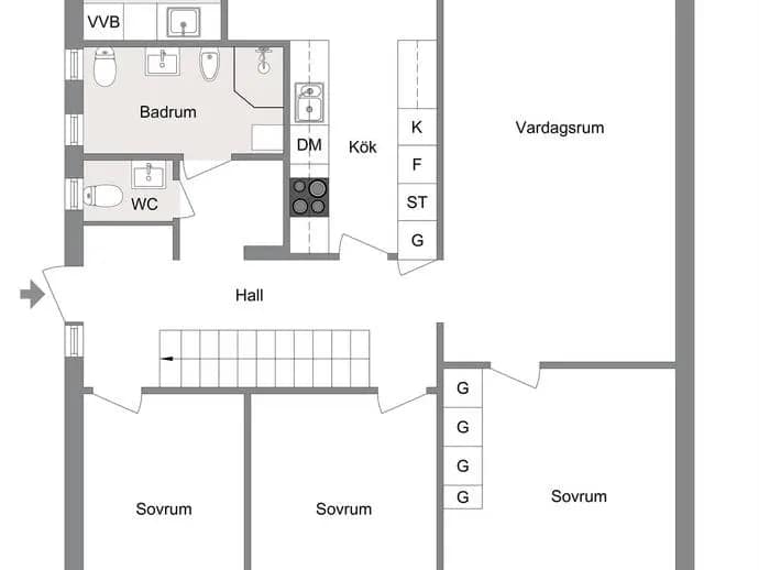 Planritning för Ljungvägen 11