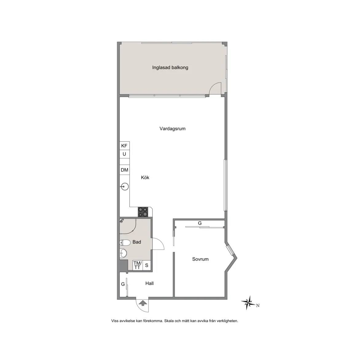 Floor plan for Kyrkogårdsgatan 17
