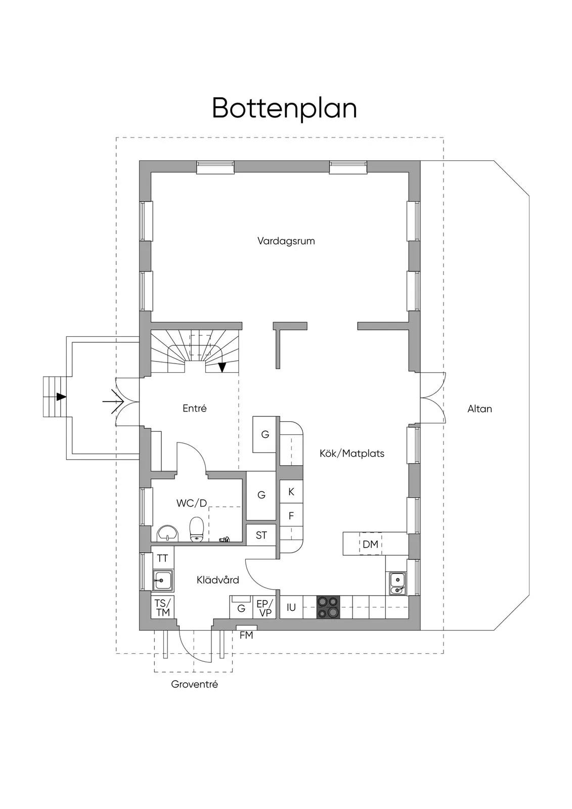 Planritning för Skönsmovägen 14