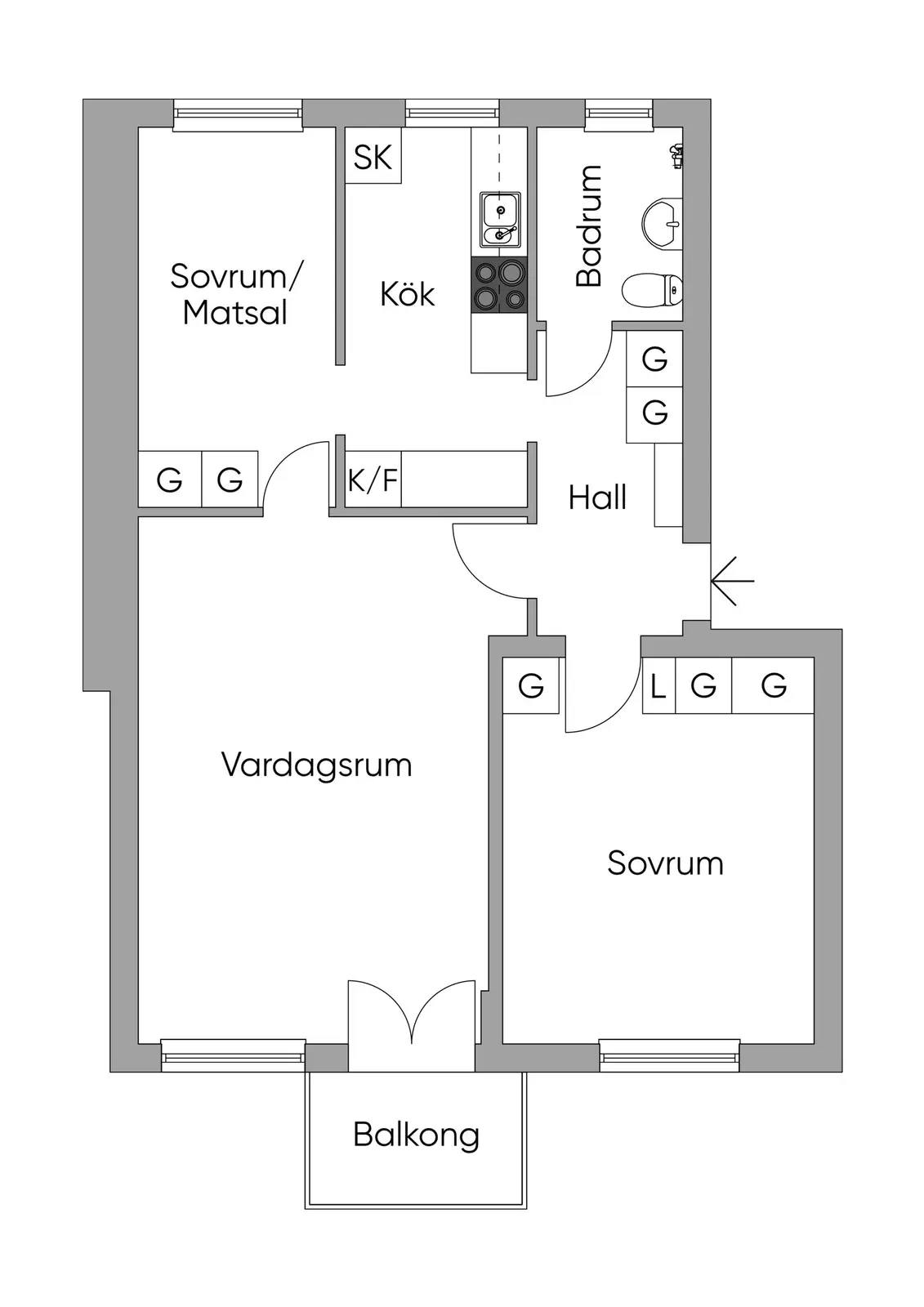 Planritning för Bergsrådsvägen 24