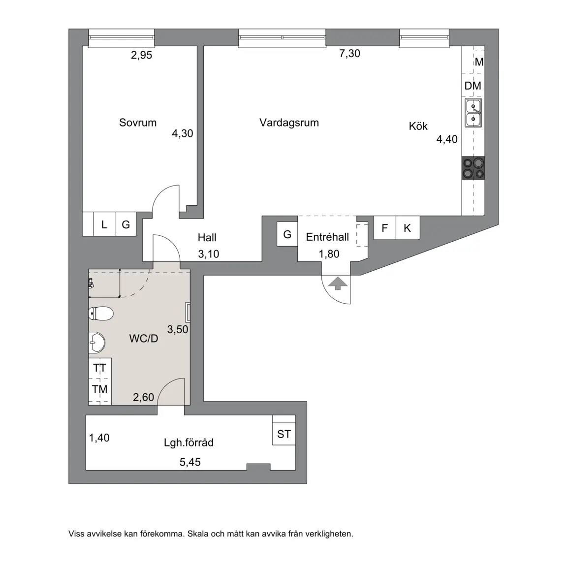 Planritning för Garvaregatan 4B