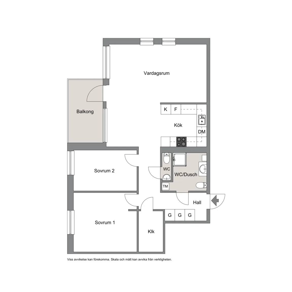 Floor plan for Vänortsringen 11