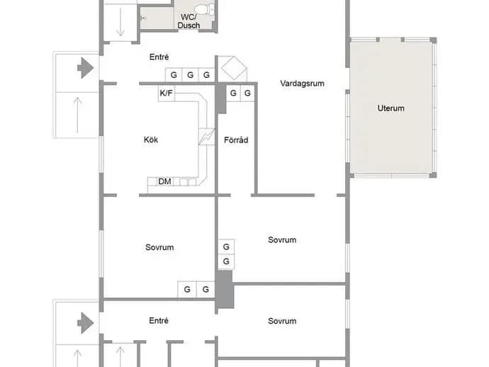 Planritning för Högstavägen 29 & 31