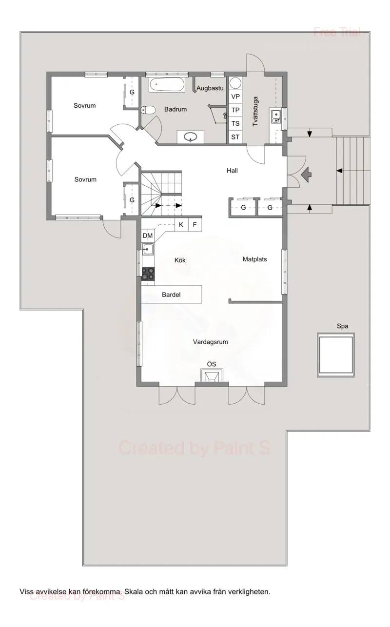 Floor plan for Norra Gårdslötsvägen 14