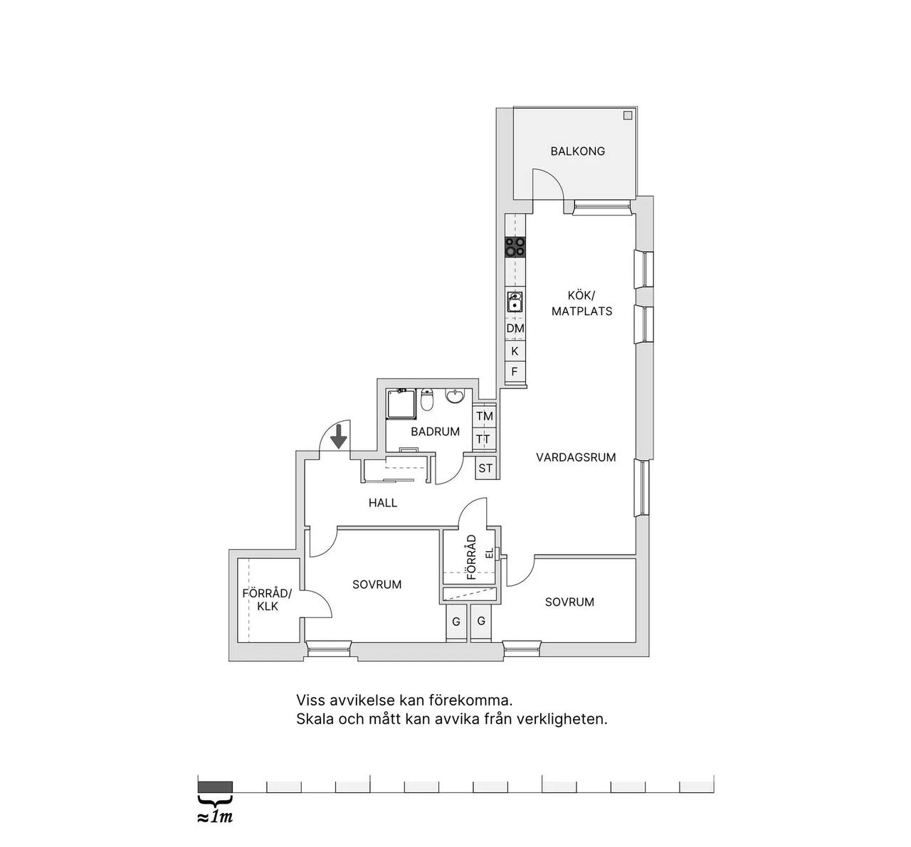 Planritning för Kronovallsgatan 2