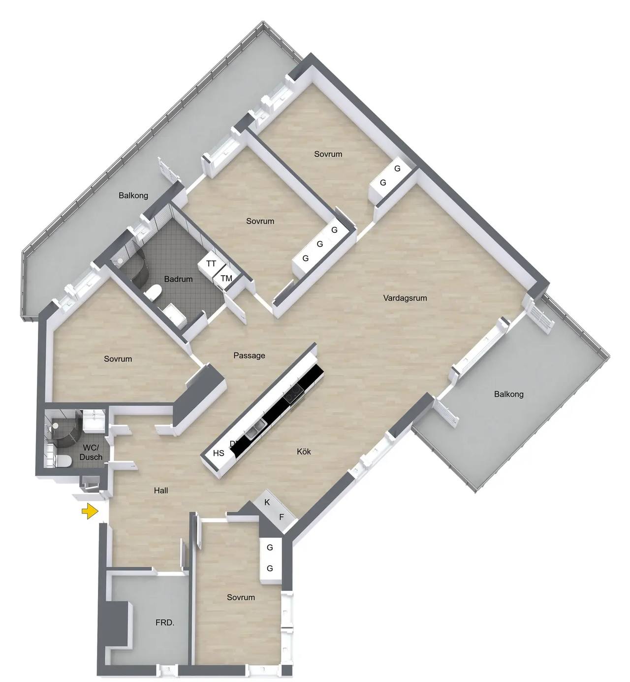 Planritning för Tullgarnsgatan 19