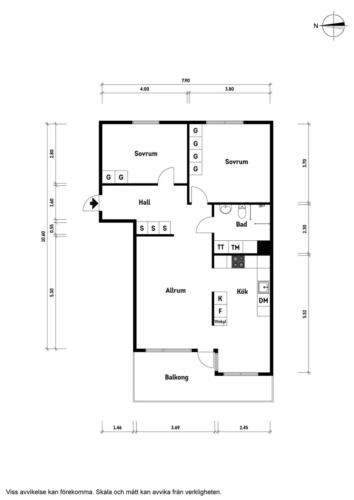 Floor plan for Mor Eleonoras väg 6
