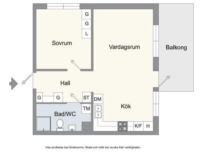 Planritning för Honnörsgatan 3