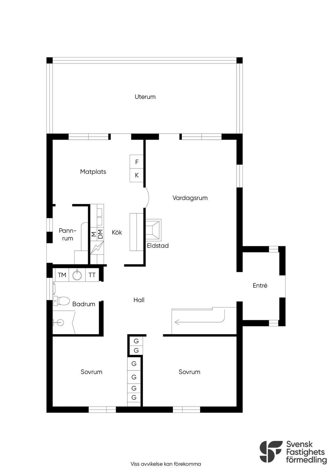 Floor plan for Södra vägen 1