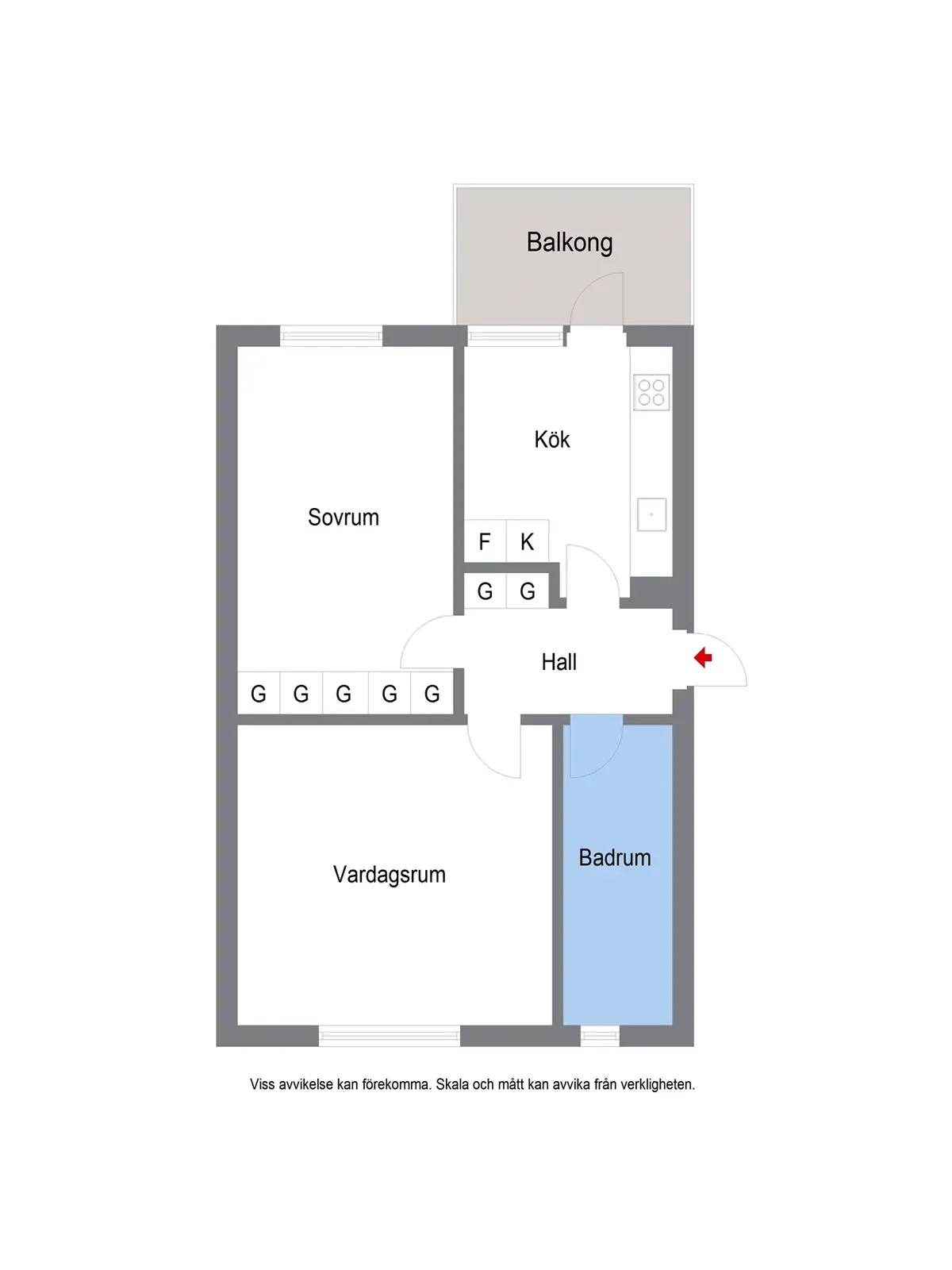 Floor plan for Rågvägen 4