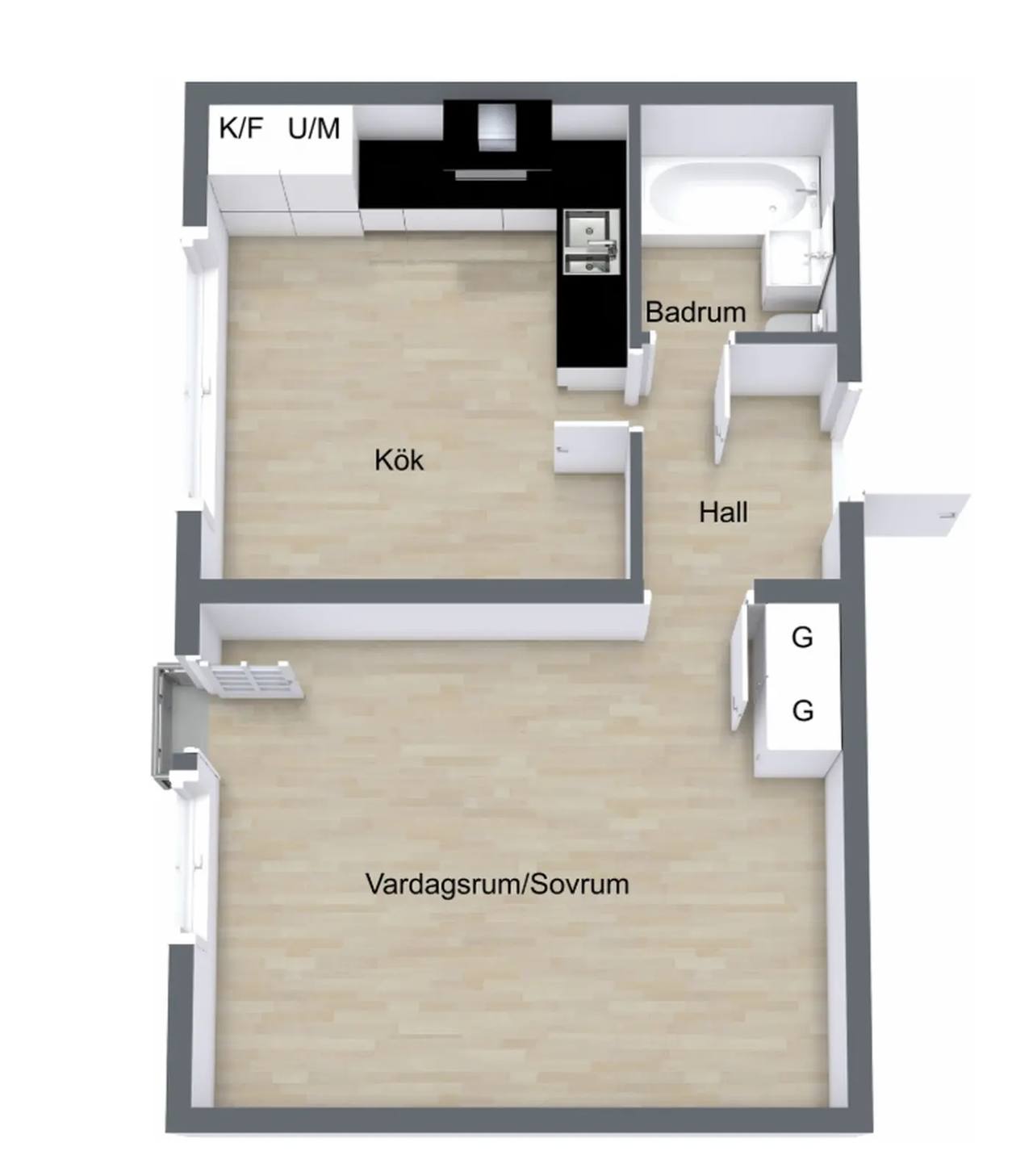 Planritning för Eriksbergsvägen 18