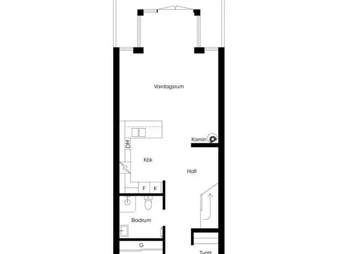 Planritning för Stenvägen 40F