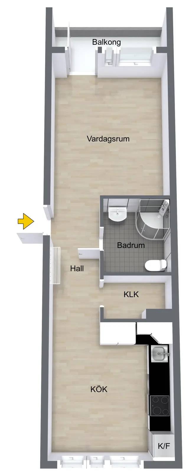 Floor plan for Västerleden 52