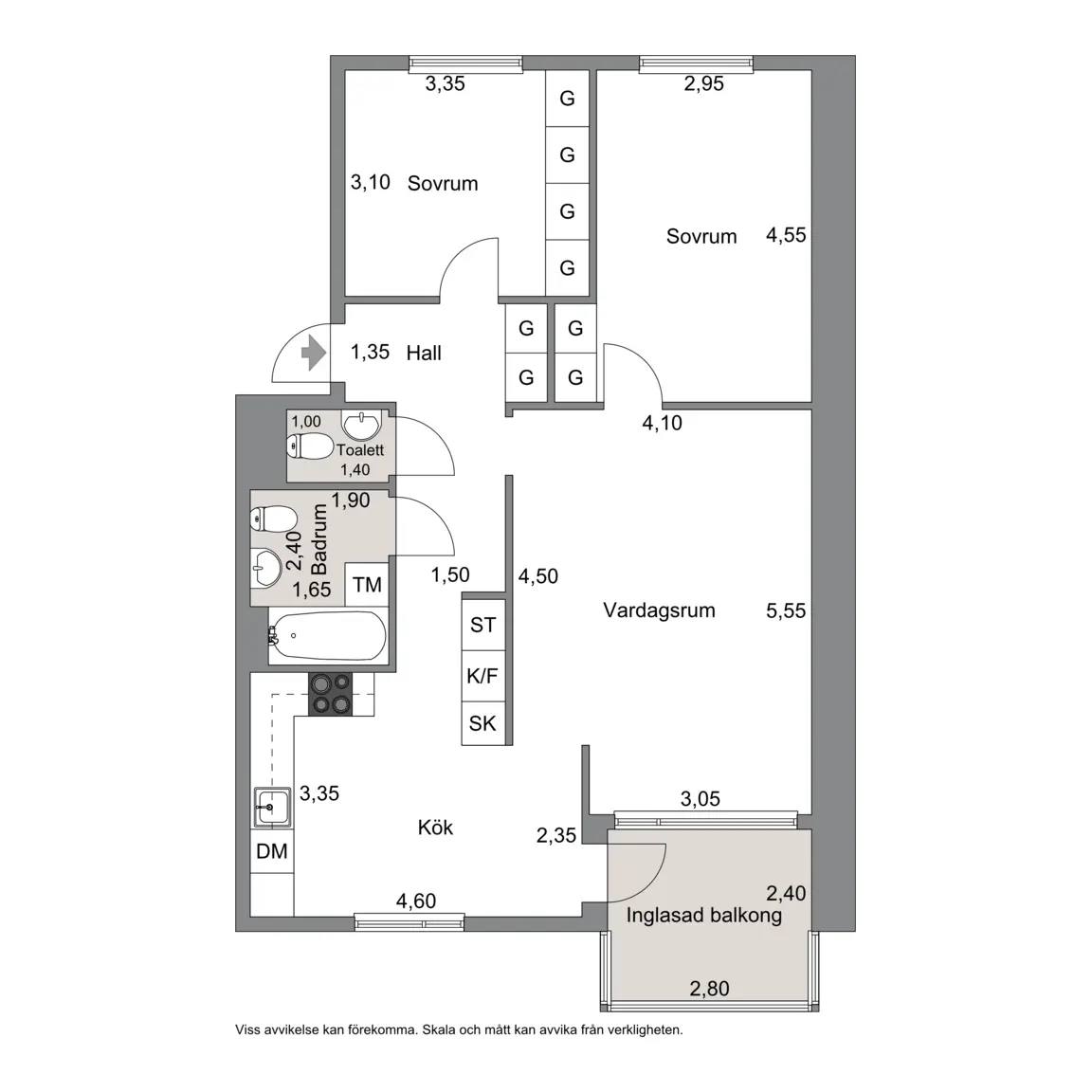 Floor plan for Måstavägen 17A
