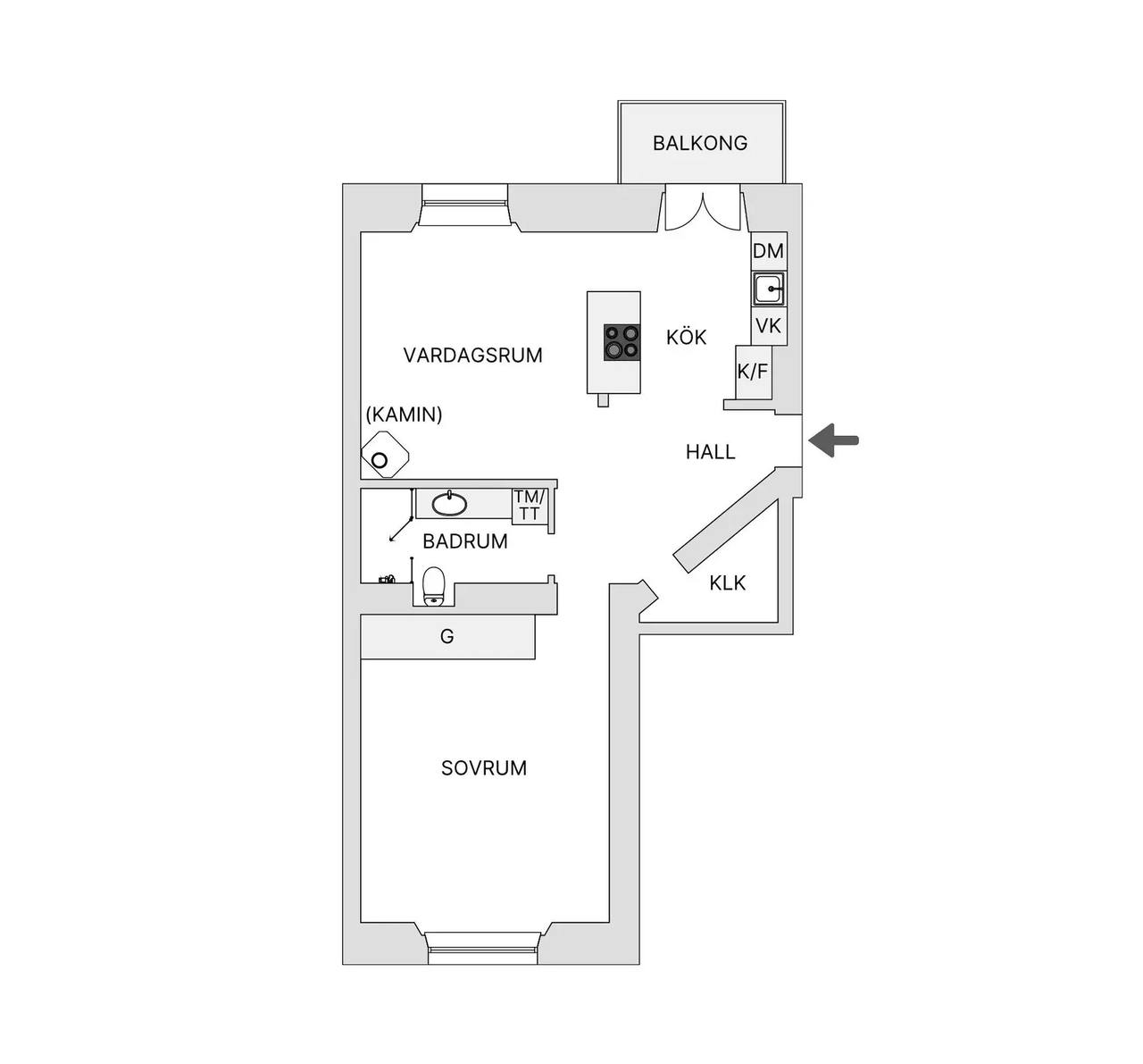 Floor plan for Gotlandsgatan 66, 4 tr