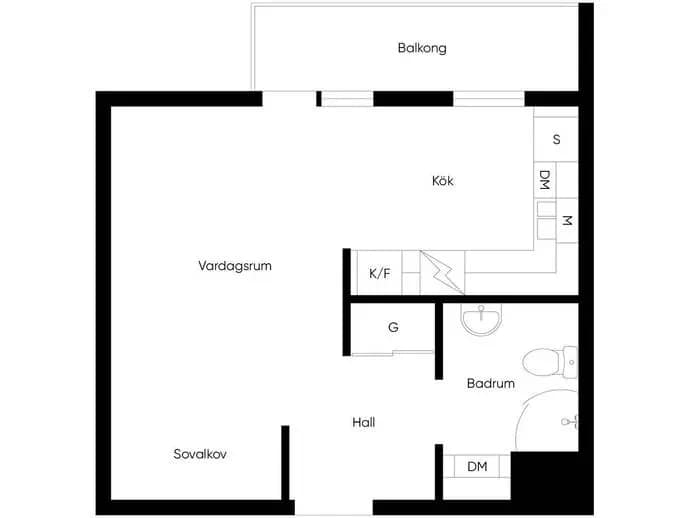 Floor plan for Olofsgatan 11