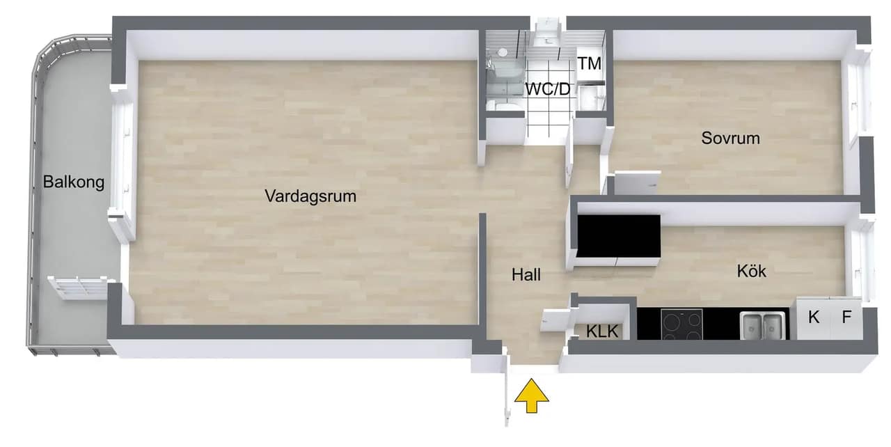 Planritning för Odensgatan 17
