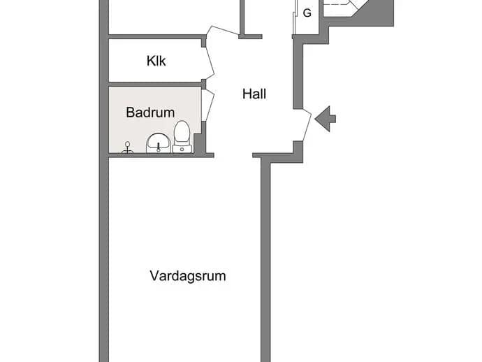 Floor plan for Hagagatan 13B