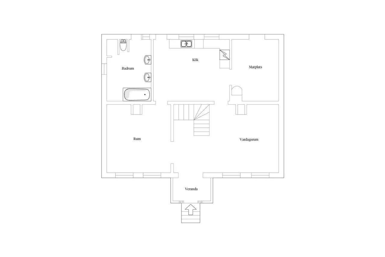 Floor plan for Lerbergets byaväg 35