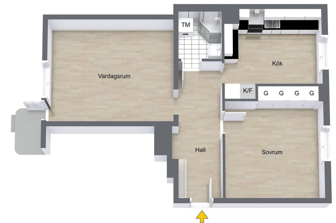 Planritning för Idrottsgatan 8