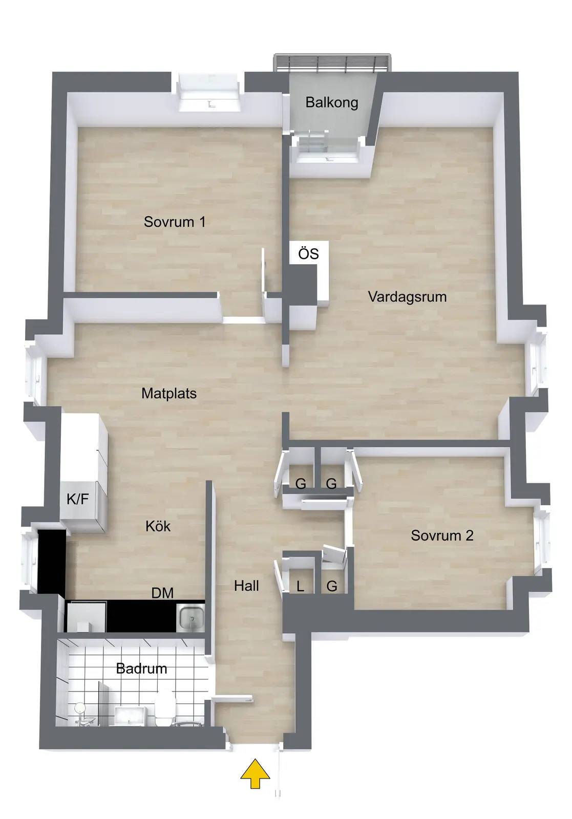 Floor plan for Hjalmar Brantingsgatan 29