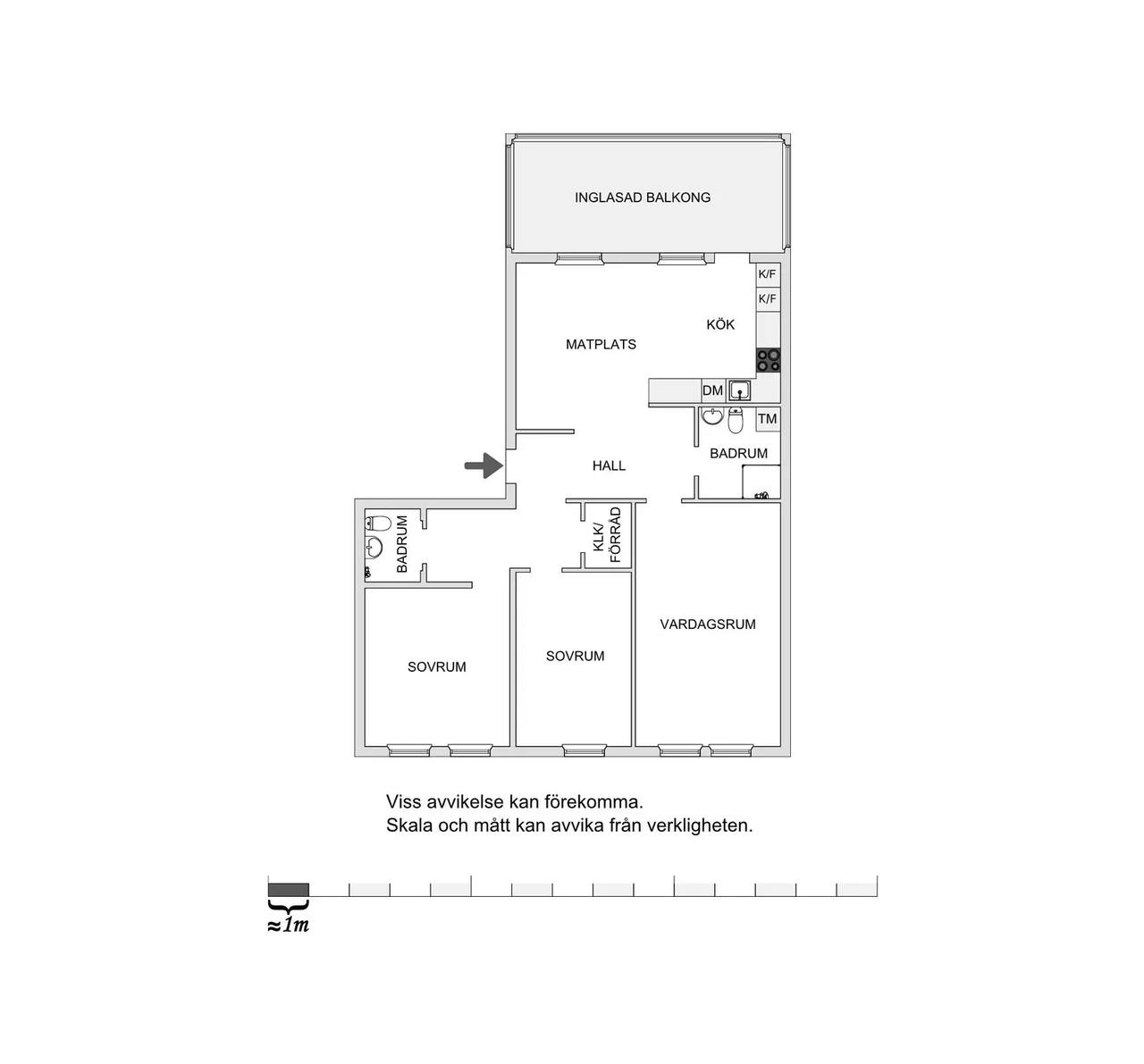 Planritning för Bärnstensgatan 49B