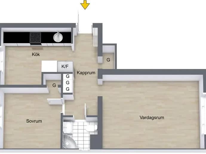 Planritning för Norrtäljegatan 26