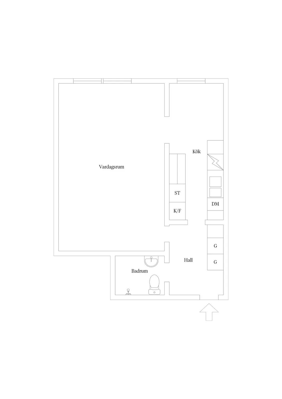 Planritning för Förrådsvägen 23