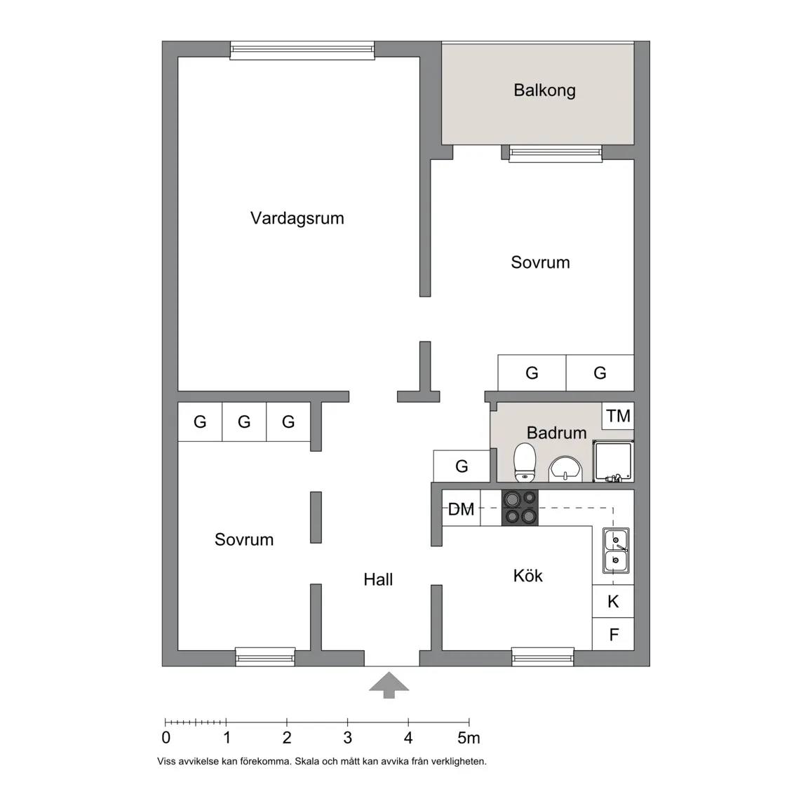 Planritning för FLISAVÄGEN 17