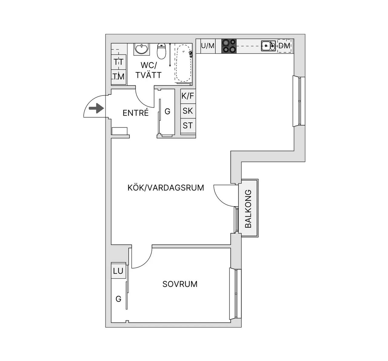Floor plan for Götaverksgatan 37