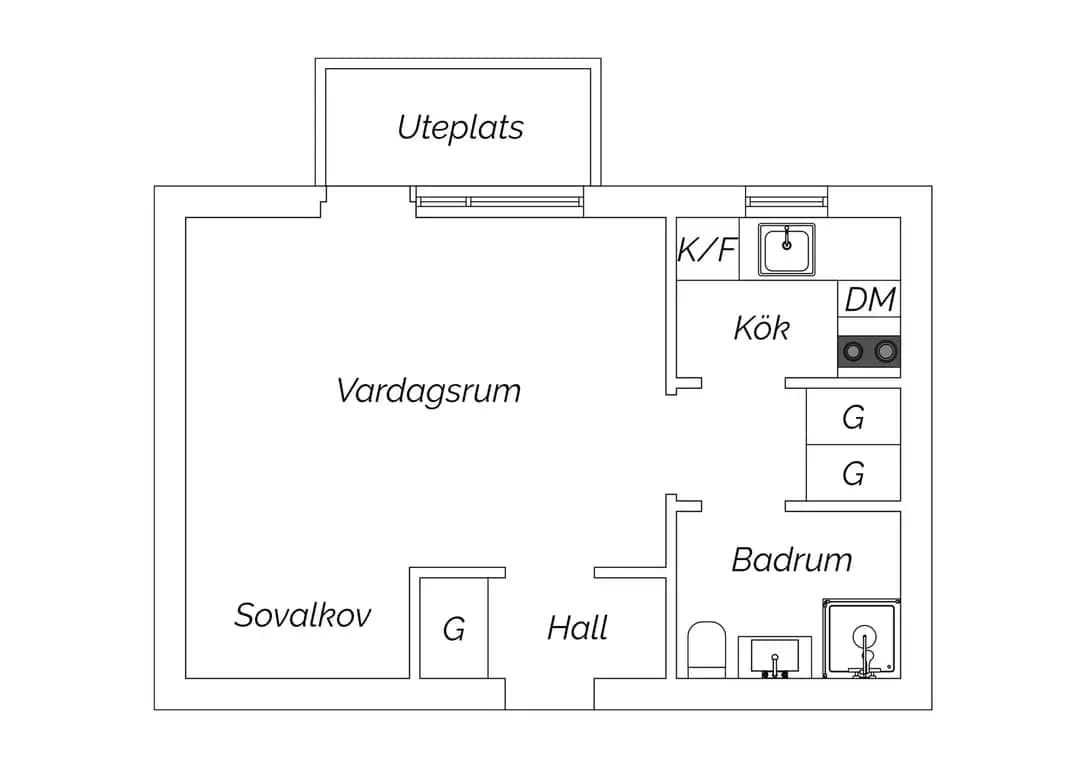 Floor plan for Granbacken 20