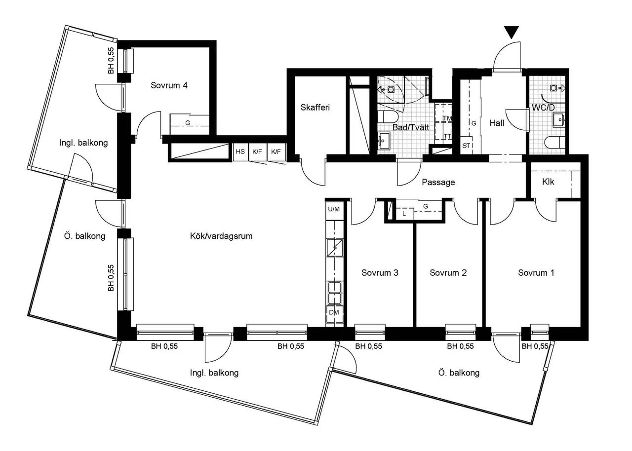 Floor plan for Isbergs gata 36