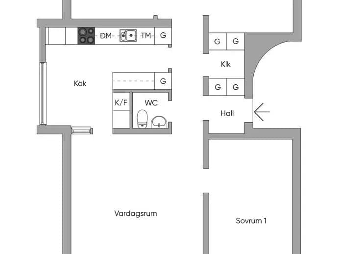 Planritning för Annebodavägen 76