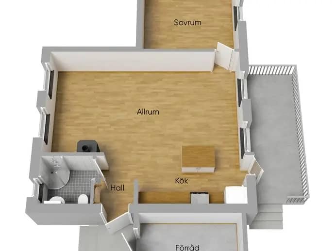 Floor plan for Femsundsvägen 1B