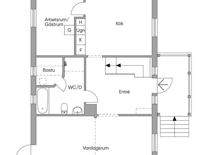 Planritning för Missnestigen 4