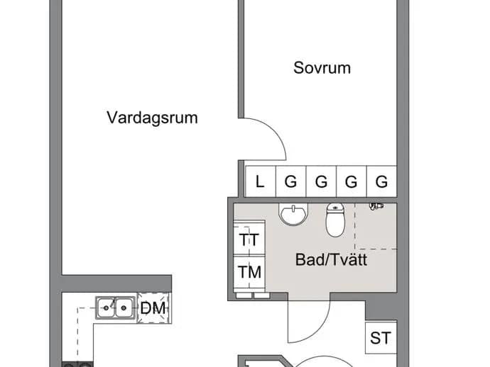 Floor plan for VÄNORTSGATAN 7