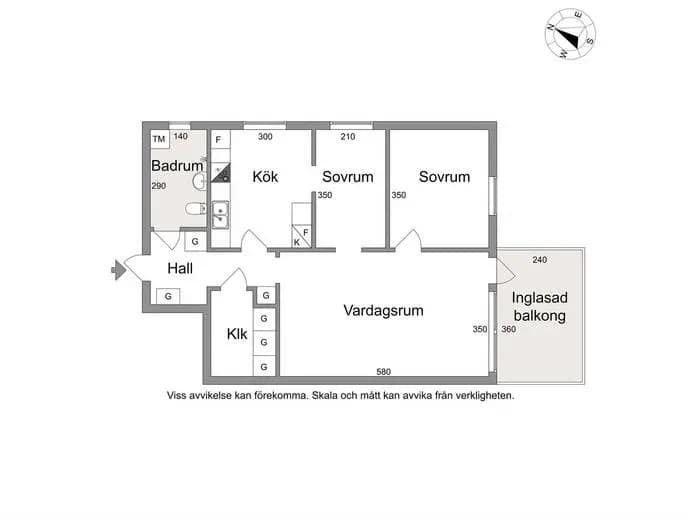Floor plan for Tegelbruksgatan 23