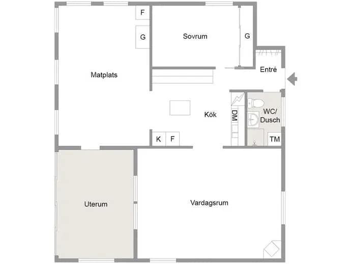 Floor plan for Hägervägen 4