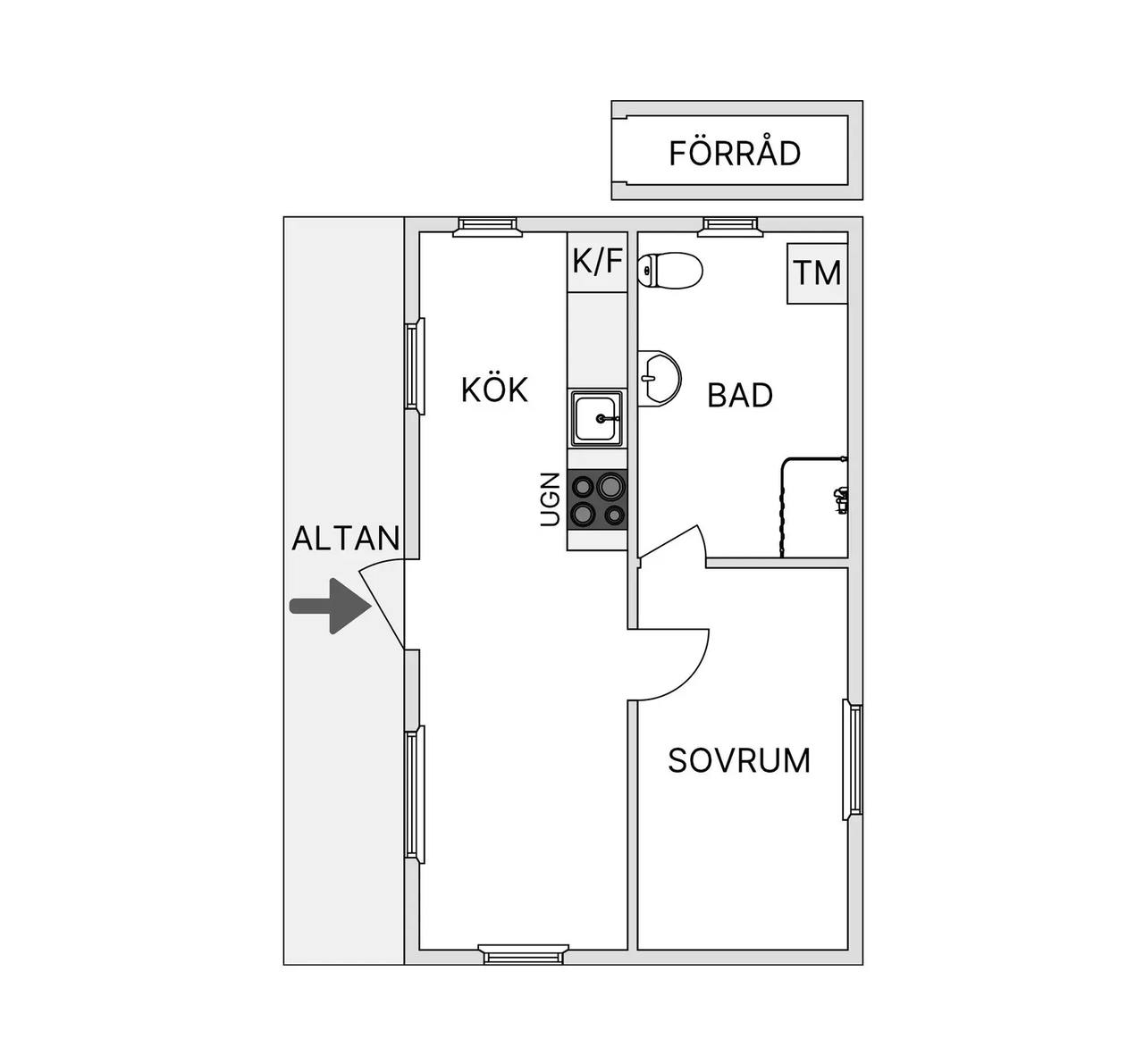 Floor plan for Syrengången 1